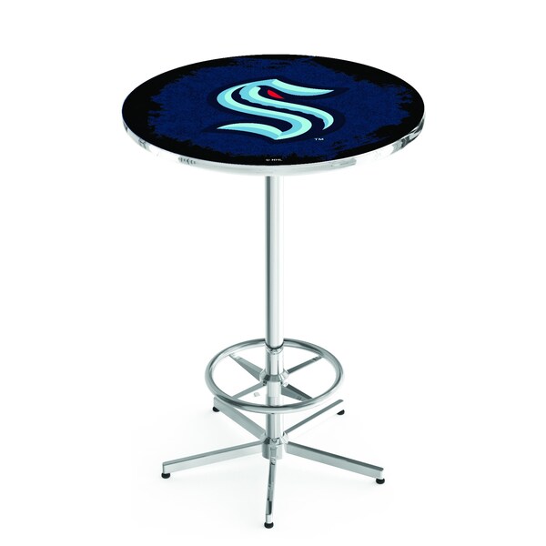 42" Chrome Seattle Kraken Pub Table
